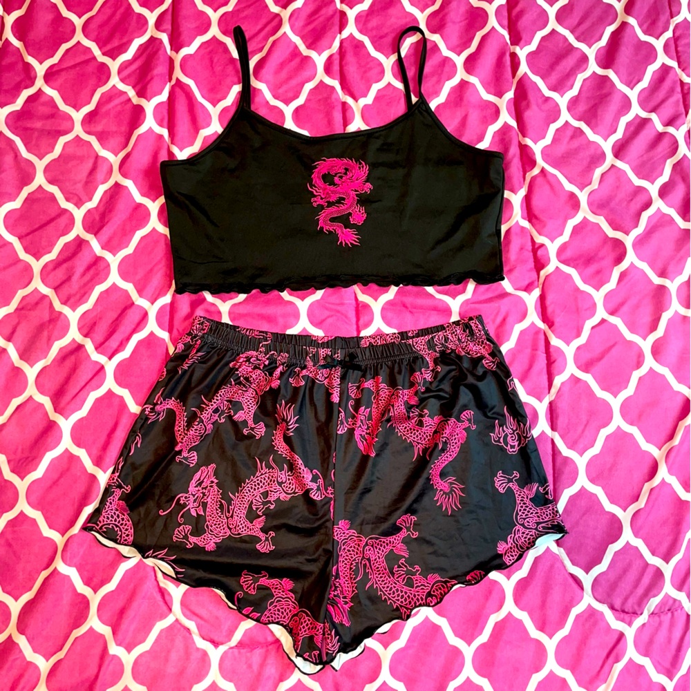 🖤🎀 DRAGON SHORTS PAJAMA SET 🎀🖤